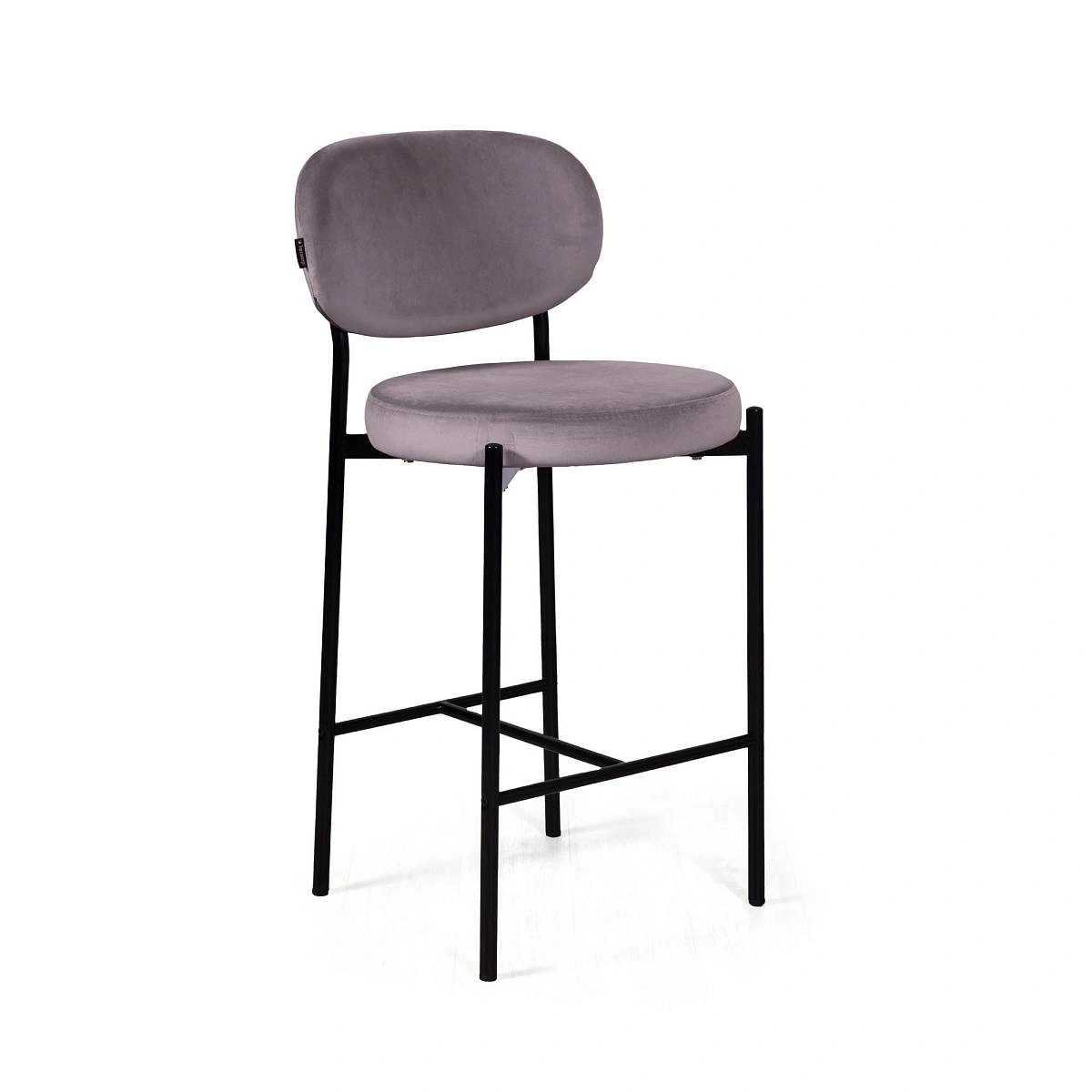 Стул полубарный Mason, бархат серый 27 изображение Стул полубарный Mason, бархат серый 27 фото