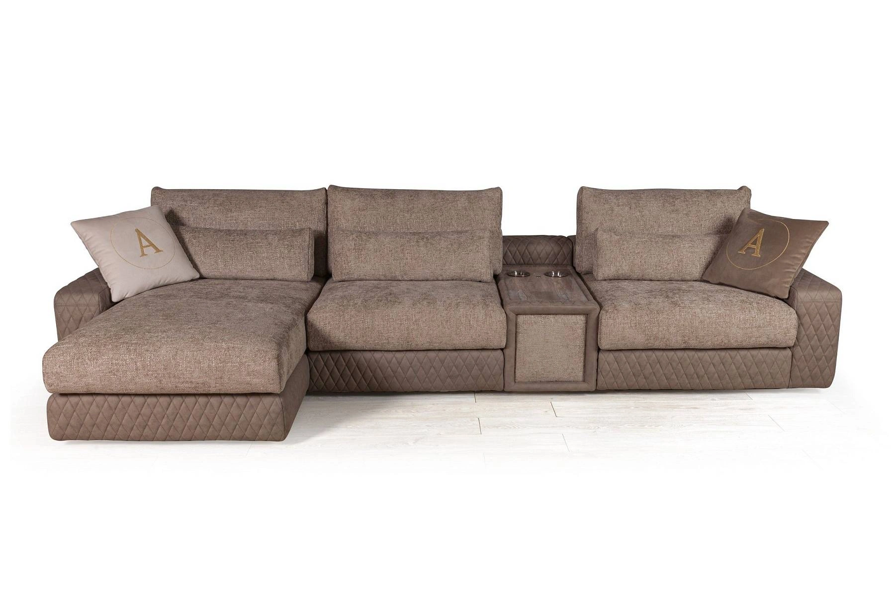 Aldo угловой модульный диван с шезлонгом, баром и столиком изображение Aldo угловой модульный диван с шезлонгом, баром и столиком фото