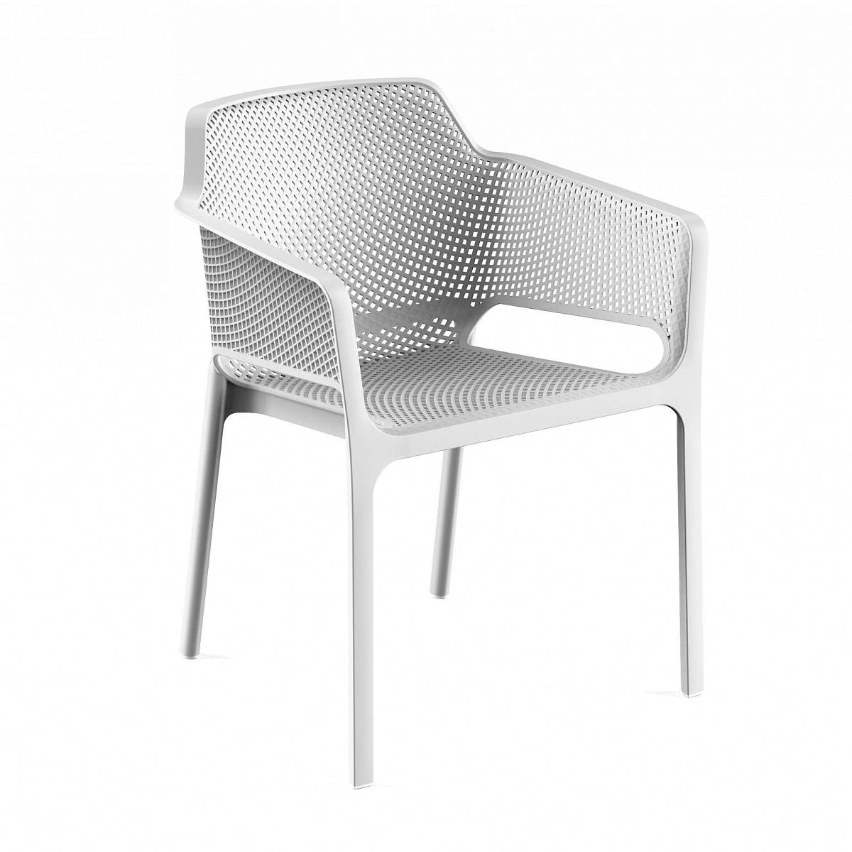 Стул Node с подлокотниками, (комплект 4 шт), пластик светло-серый изображение Стул Node с подлокотниками, (комплект 4 шт), пластик светло-серый фото