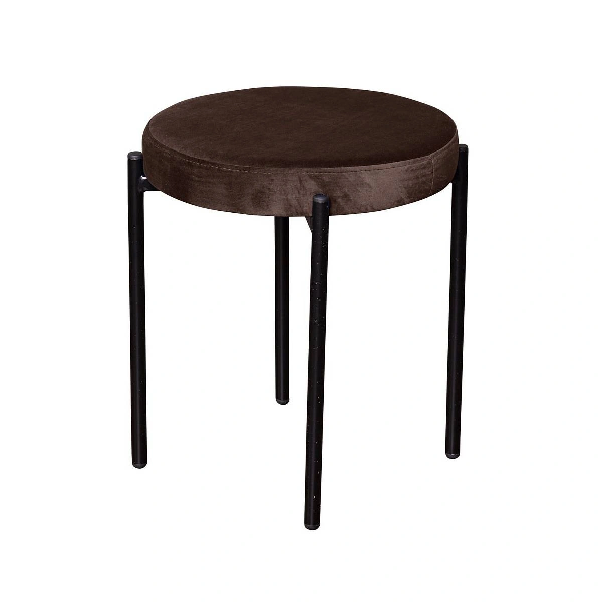 Табурет мягкий Mason, бархат коричневый 12 фото