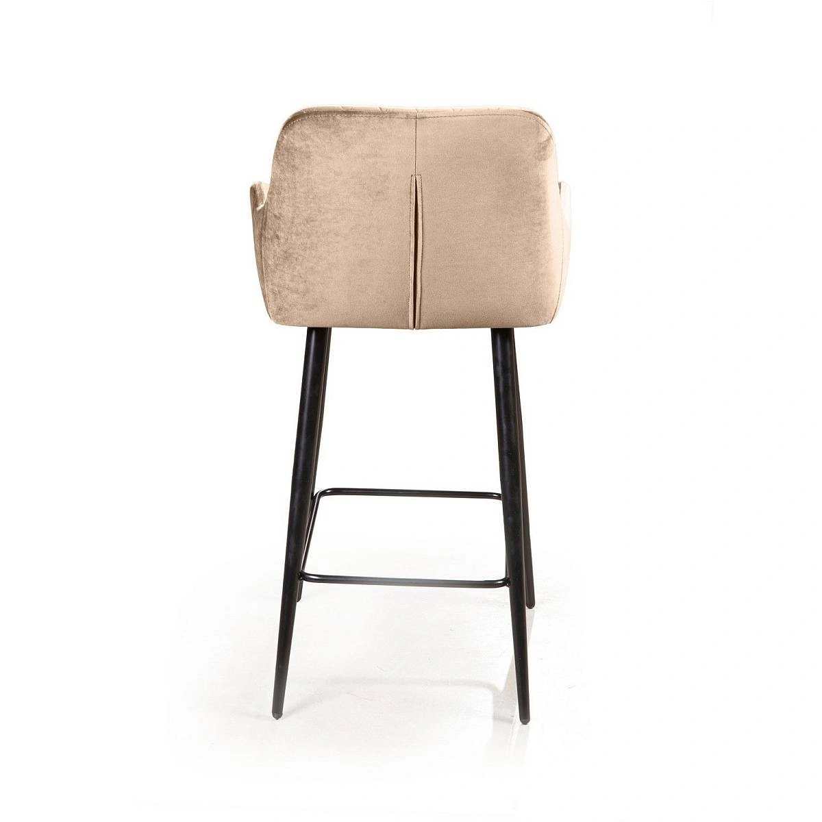 Стул полубарный Robert поворотный 360 градусов, бархат бежевый 5 изображение Стул полубарный Robert поворотный 360 градусов, бархат бежевый 5 фото