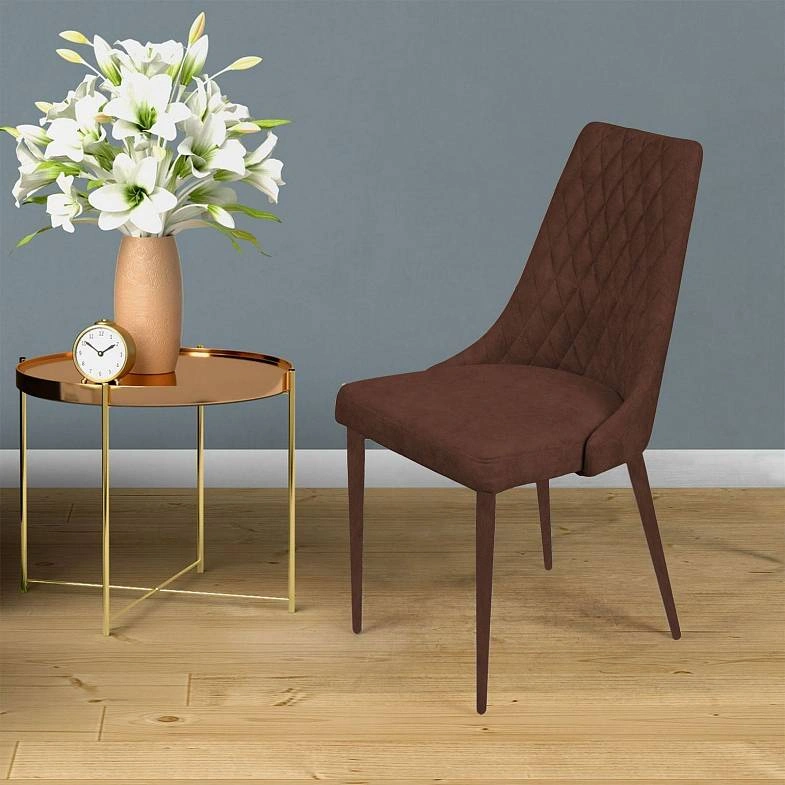 Стул CONNOR LUXE, бархат коричневый 12/конус фото