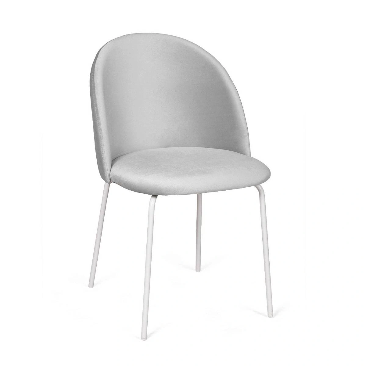 Стул Nord, комплект (2 шт), бархат светло-серый 04 / опора белая фото