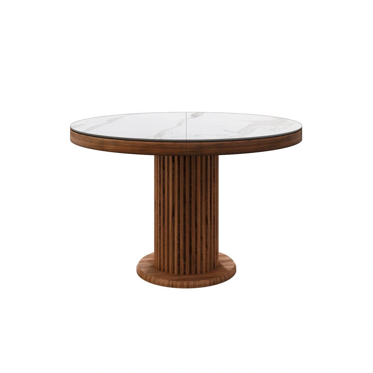 Стол Denver 100+40, круглый раздвижной, матовый изображение Стол Denver 100+40, круглый раздвижной, матовый фото