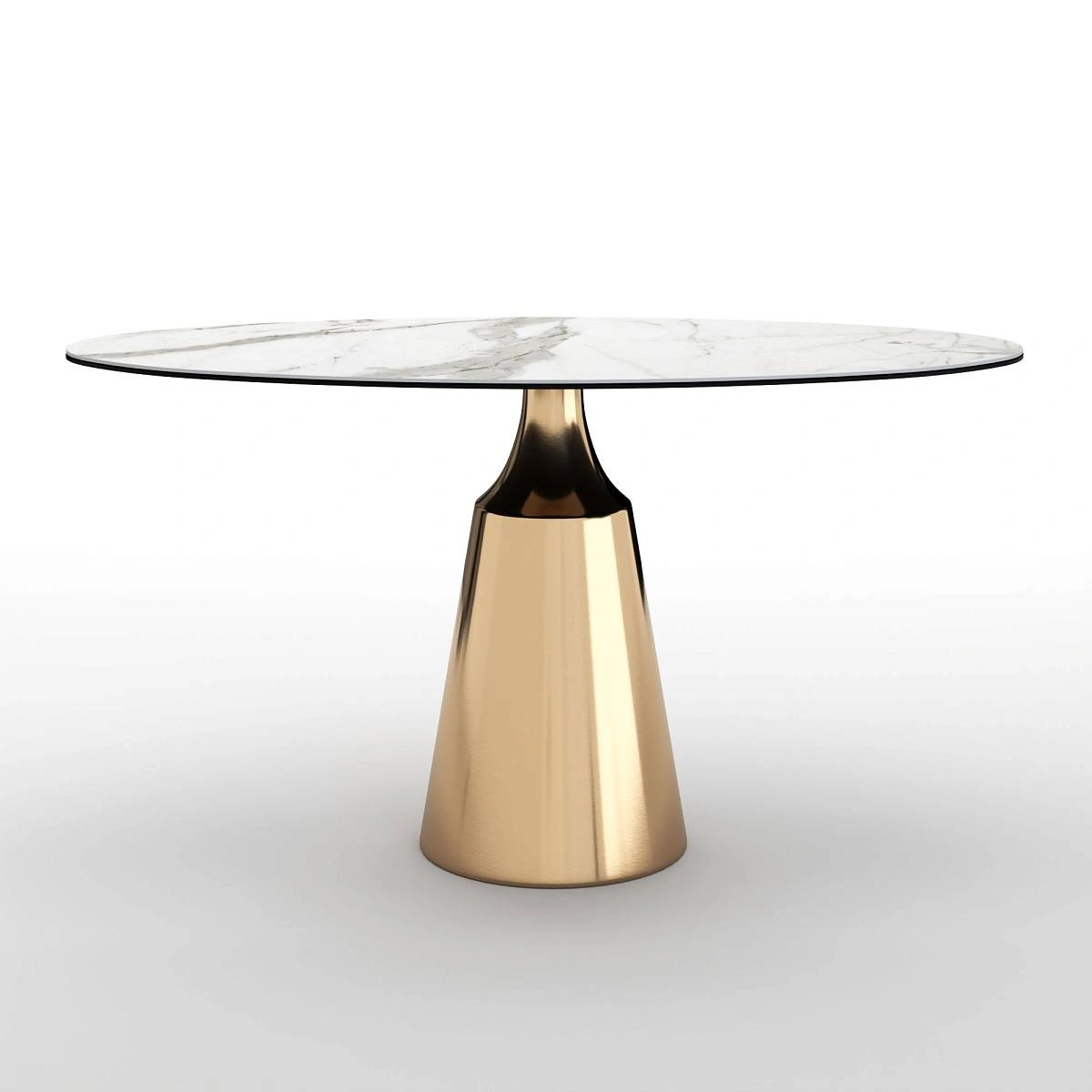 Стол овальный Lucas 160, керамика матовая, белая изображение Стол овальный Lucas 160, керамика матовая, белая фото