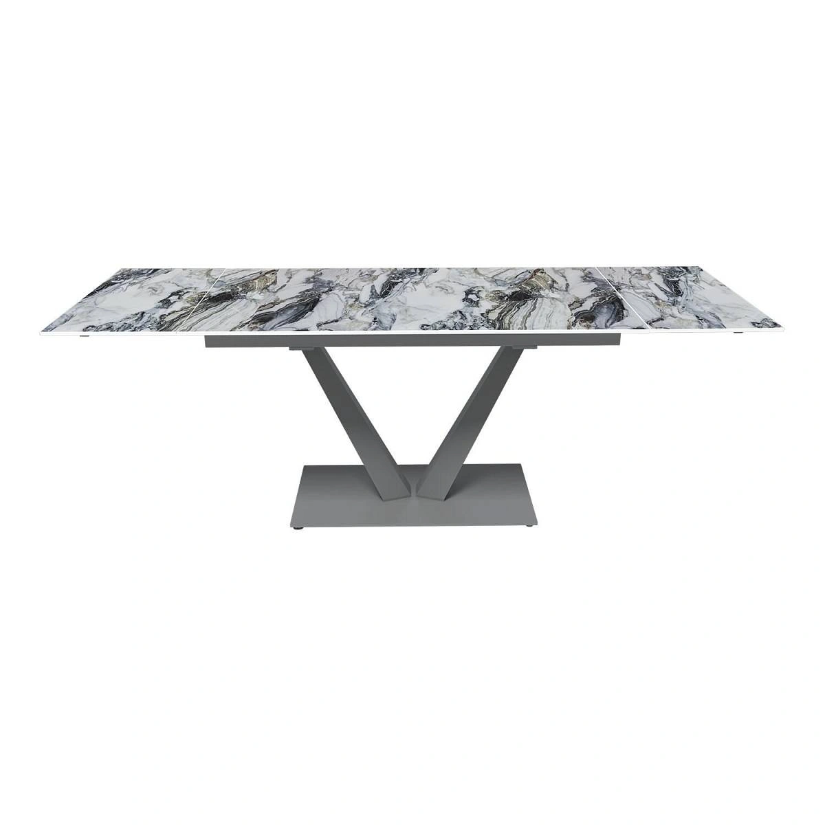 Стол раскладной Malibu (140+40+40), керамика глянцевая Cold Jade изображение Стол раскладной Malibu (140+40+40), керамика глянцевая Cold Jade фото