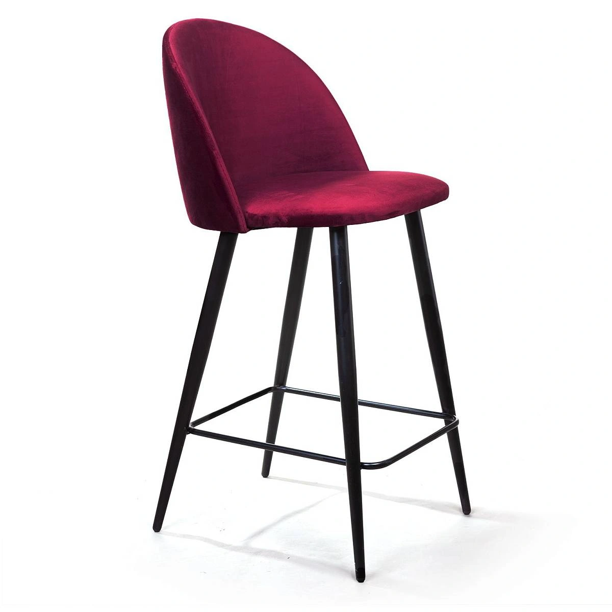 Стул полубарный Thomas, бархат красный 16 изображение Стул полубарный Thomas, бархат красный 16 фото