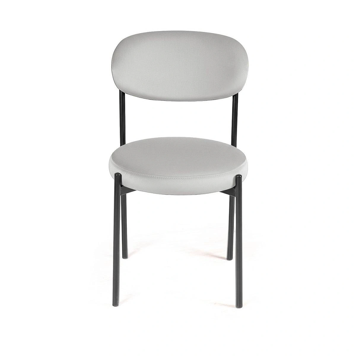 Стул Mason, комплект (2 шт), бархат светло-серый 04 / опоры черные фото