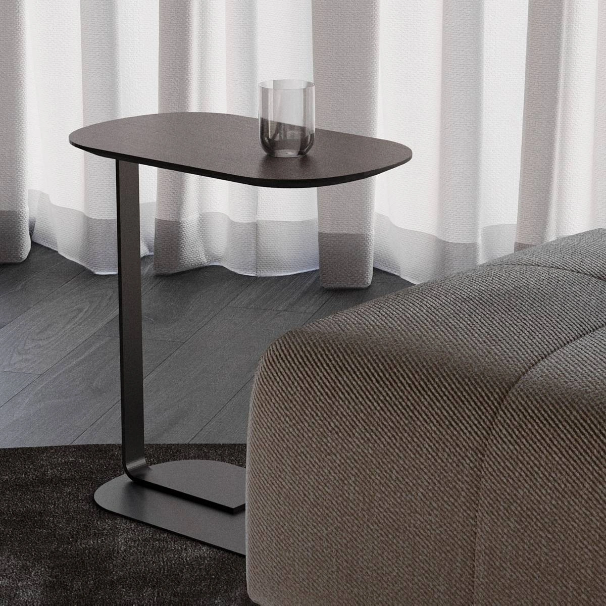 Журнальный столик приставной Side шпон горький шоколад фото