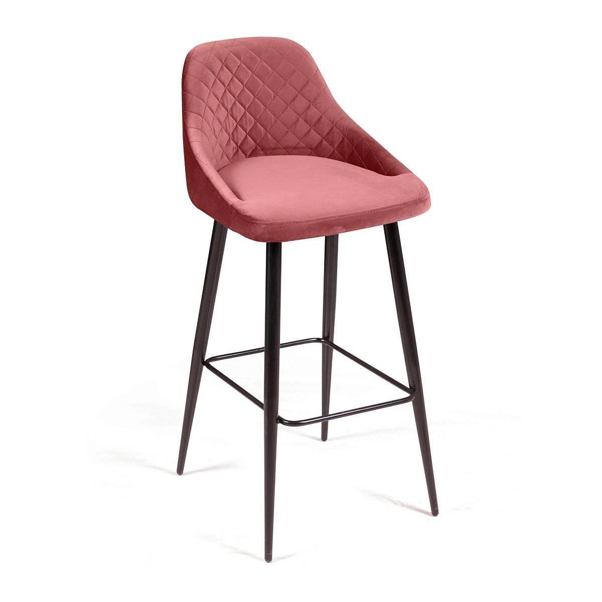 Стул барный Douglas ромб, бархат пудровый 15 изображение Стул барный Douglas ромб, бархат пудровый 15 фото