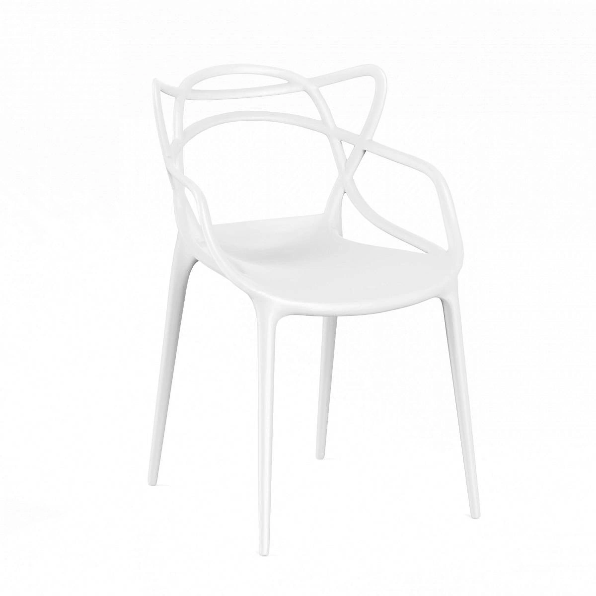 Стул Masters, (комплект 4 шт), пластик белый фото