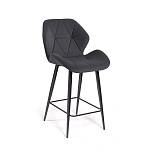 Стул полубарный Crystal, бархат серый 27