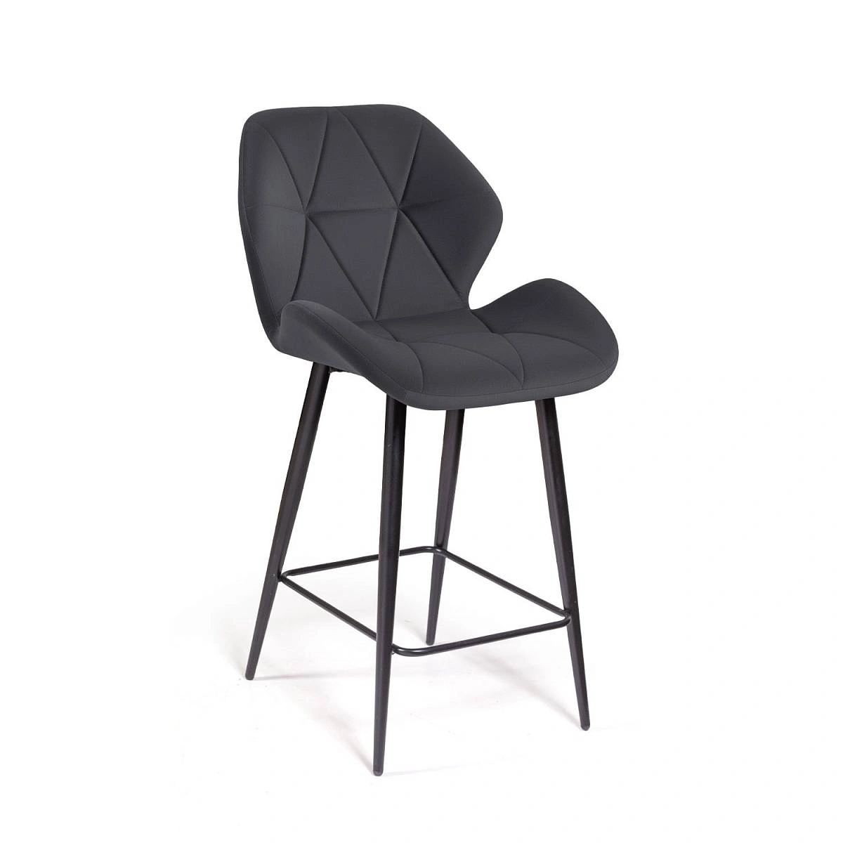 Стул полубарный Crystal, бархат серый 27 фото