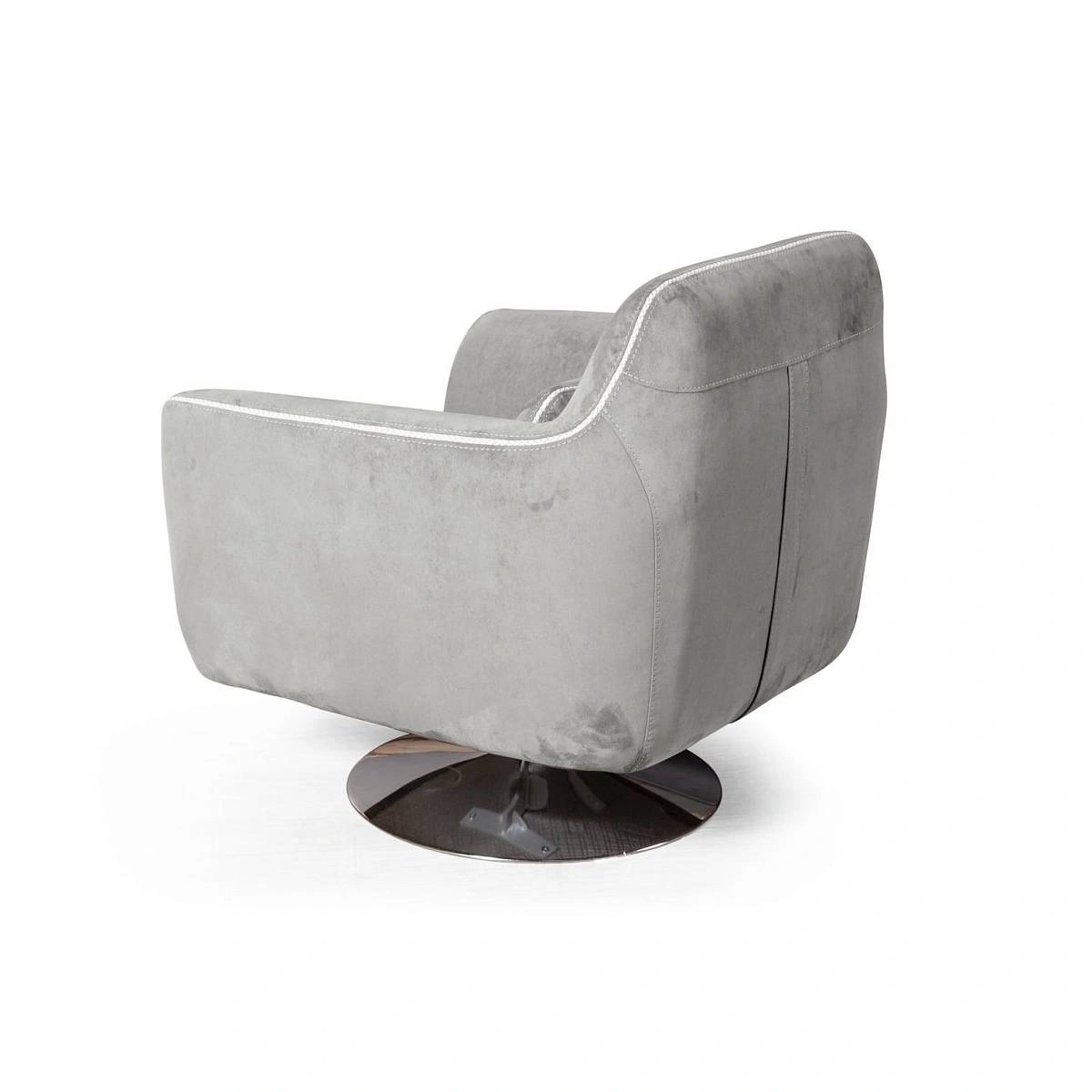 Кресло и пуф Marco, искусственная замша Breeze silver изображение Кресло и пуф Marco, искусственная замша Breeze silver фото