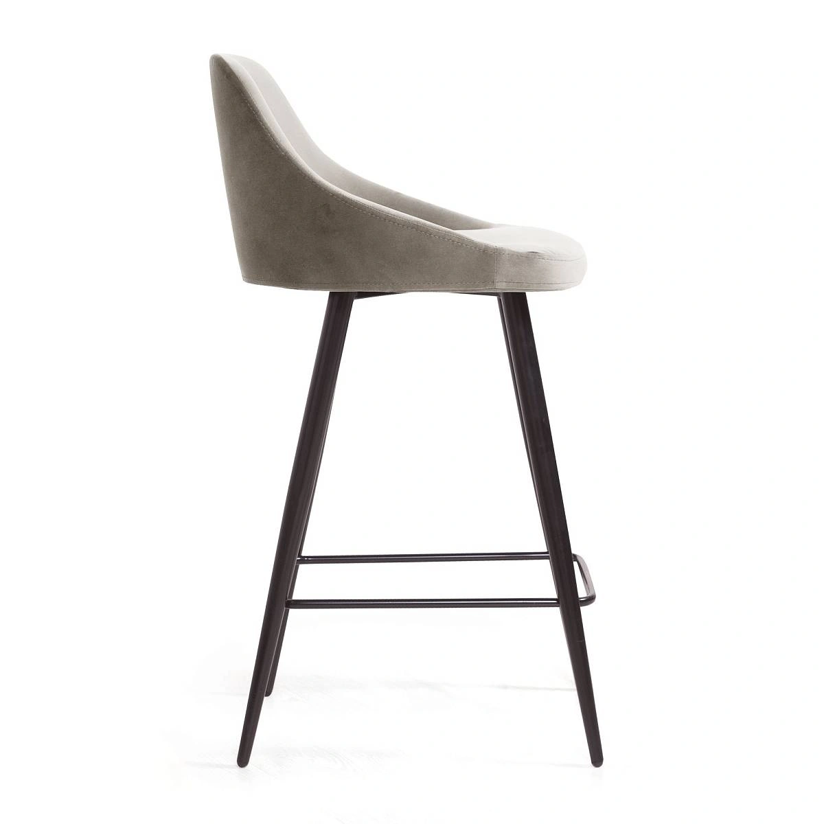 Стул полубарный Douglas, бархат пепельно-бежевый 25 изображение Стул полубарный Douglas, бархат пепельно-бежевый 25 фото