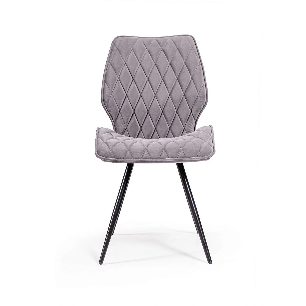 Стул Flash ромб, бархат светло-серый 26 изображение Стул Flash ромб, бархат светло-серый 26 фото