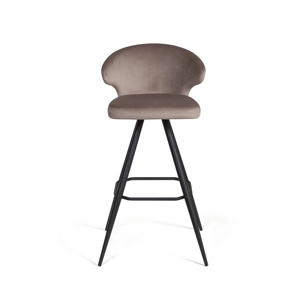 Стул полубарный Richard поворотный 360 градусов, бархат бежевый 5 изображение Стул полубарный Richard поворотный 360 градусов, бархат бежевый 5 фото