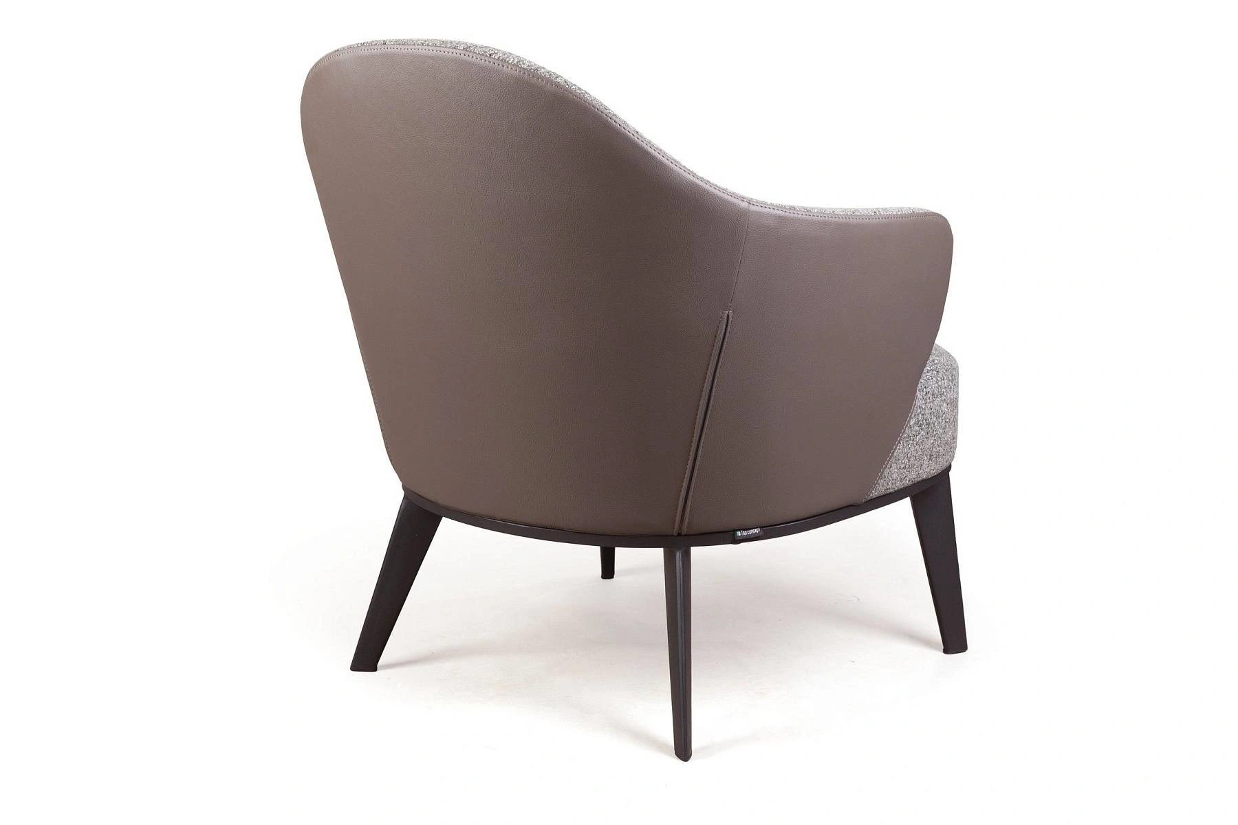 Лаунж кресло Leslie рогожка комби серый изображение Лаунж кресло Leslie рогожка комби серый фото