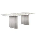 Стол овальный Denver 270, керамика глянцевая / две опоры