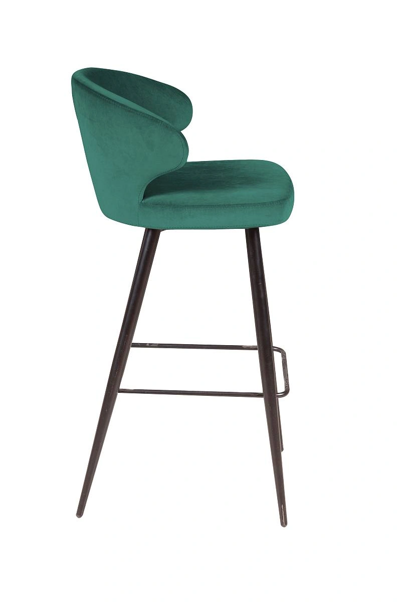 Стул барный Richard, бархат зеленый 19 изображение Стул барный Richard, бархат зеленый 19 фото