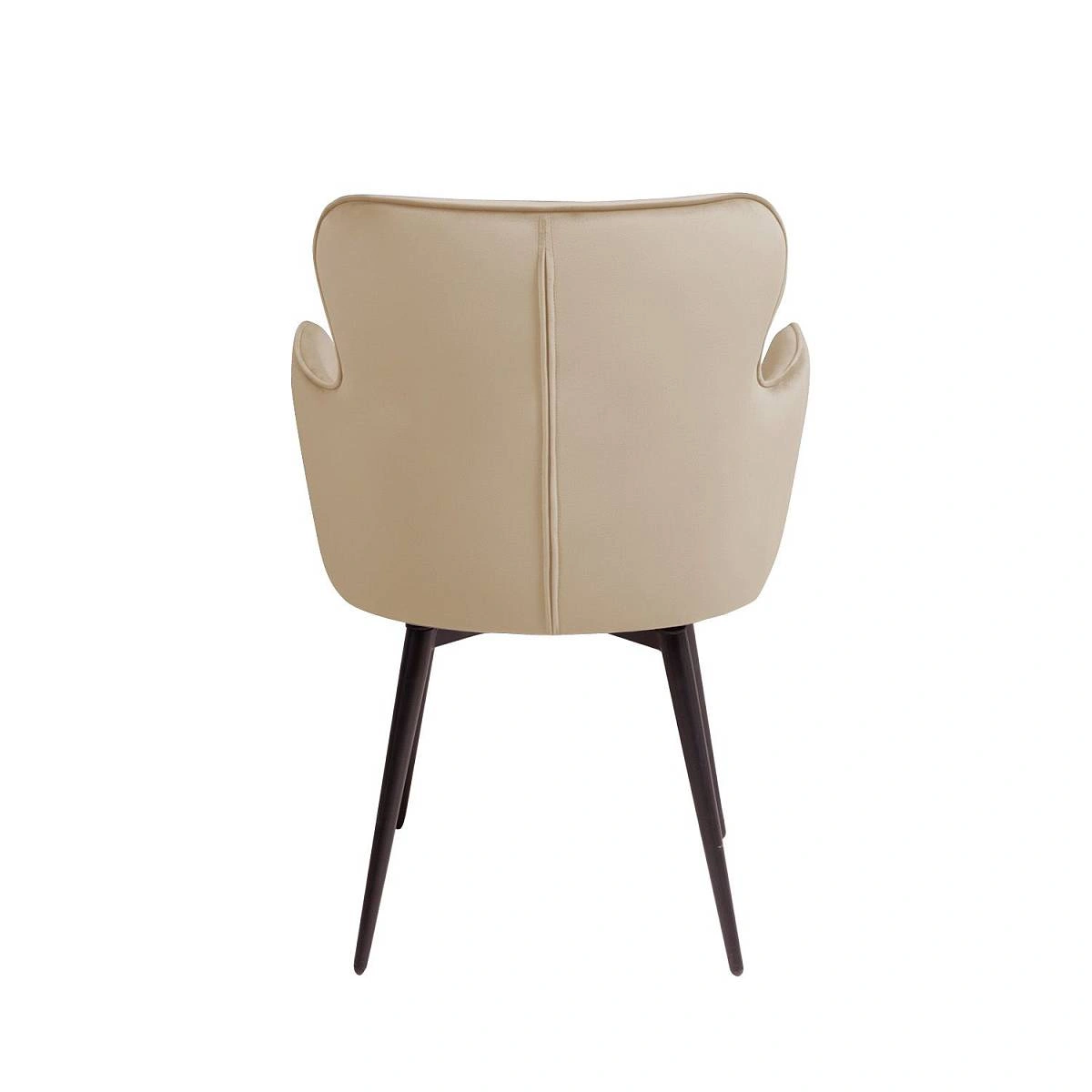 Стул c подлокотниками King, поворотный на 360 градусов, бархат бежевый 05 фото