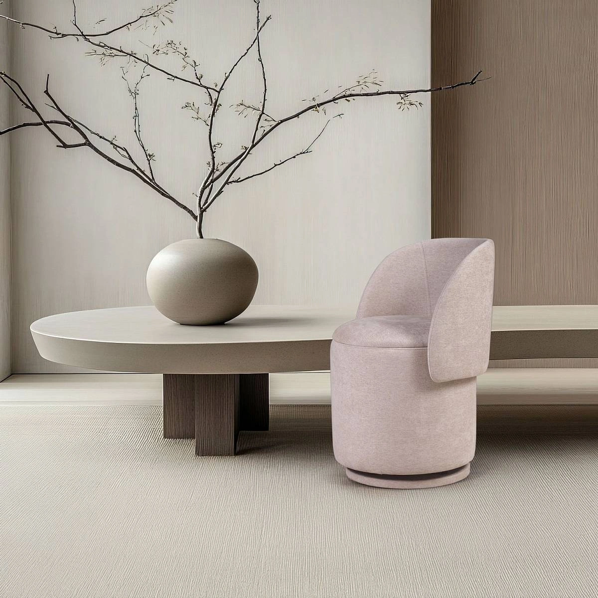 Пуф с кручением Bubble, шенилл puffy бежевый изображение Пуф с кручением Bubble, шенилл puffy бежевый фото