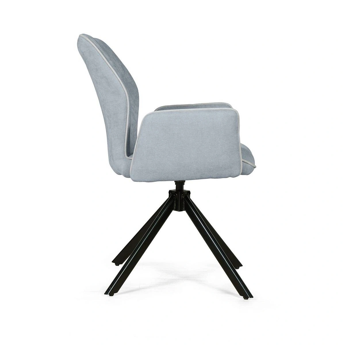 Стул с подлокотниками Элвис поворотный 360 PRO, комплект (2шт), шенилл Puffy sky / опора эллипс фото