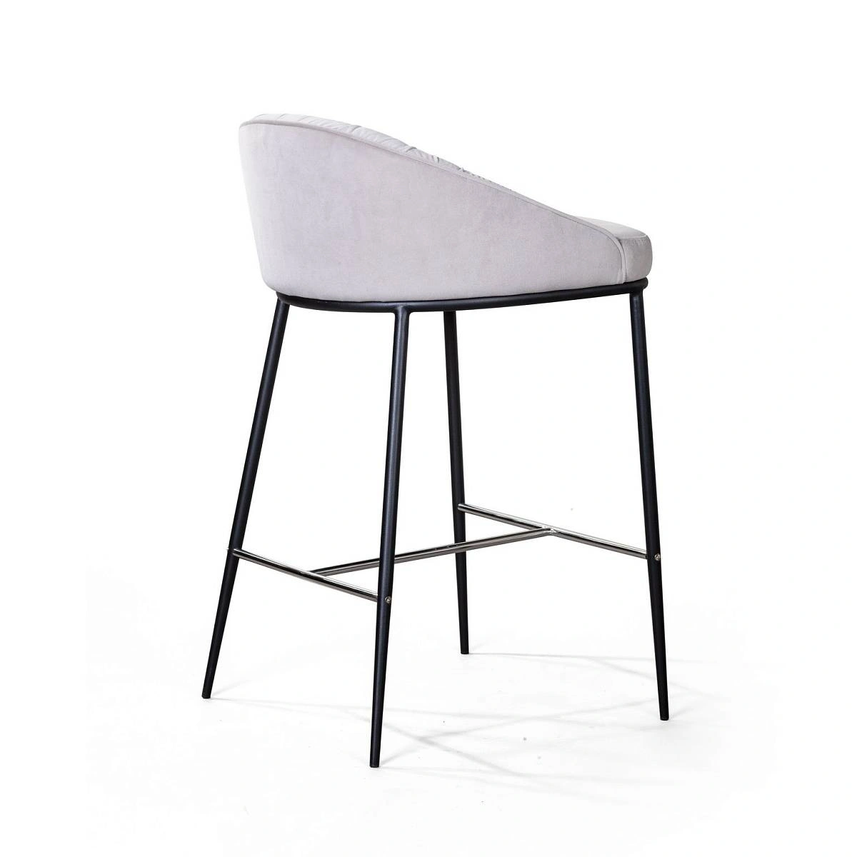 Стул полубарный Barkley, микровелюр серый изображение Стул полубарный Barkley, микровелюр серый фото