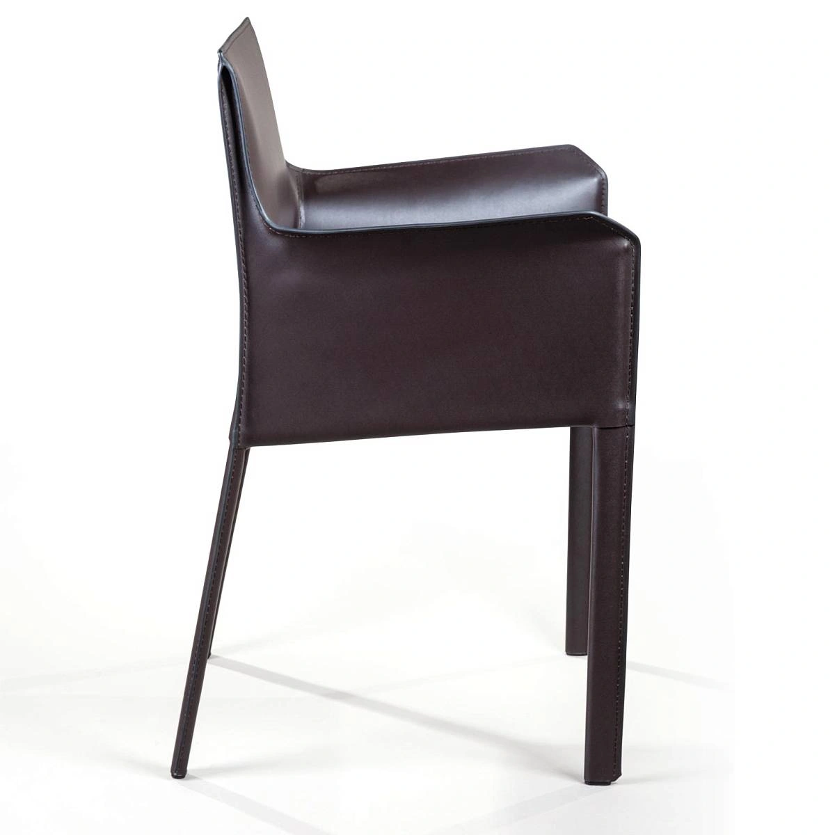 Стул с подлокотниками Barrie, кожа коричневый изображение Стул с подлокотниками Barrie, кожа коричневый фото