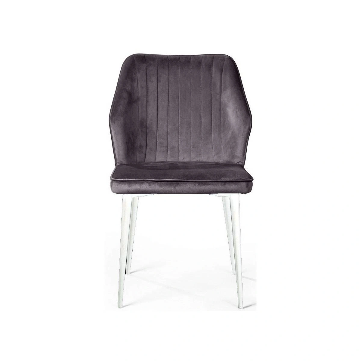 Стул Berg, бархат светло-серый 26 / белый конус изображение Стул Berg, бархат светло-серый 26 / белый конус фото