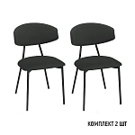 Стул Брэд, комплект (2 шт), бархат антрацит 14