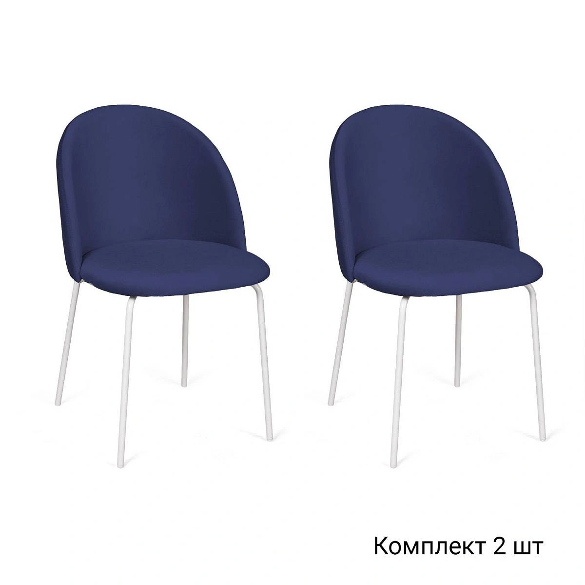 Стул Nord, комплект (2 шт), бархат 81 / опора белая фото