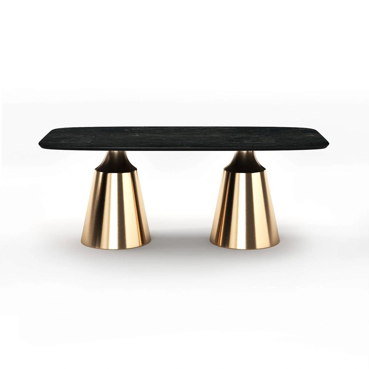 Стол овальный Lucas 200, керамика матовая, черная изображение Стол овальный Lucas 200, керамика матовая, черная фото