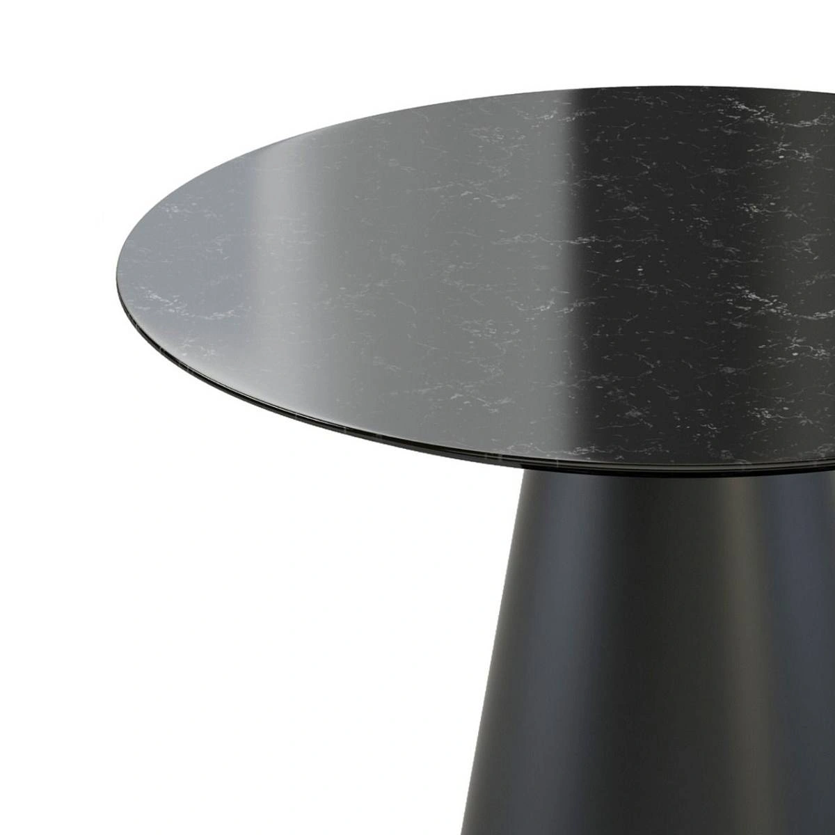 Стол круглый Ikon 100, керамика глянцевая, черная изображение Стол круглый Ikon 100, керамика глянцевая, черная фото