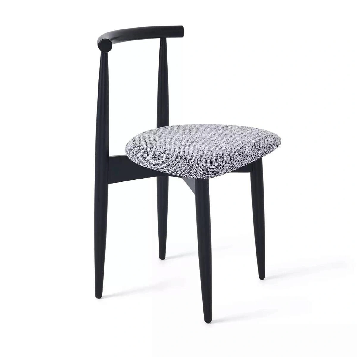 Стул Diana, бук натуральный (черная морилка), серый изображение Стул Diana, бук натуральный (черная морилка), серый фото