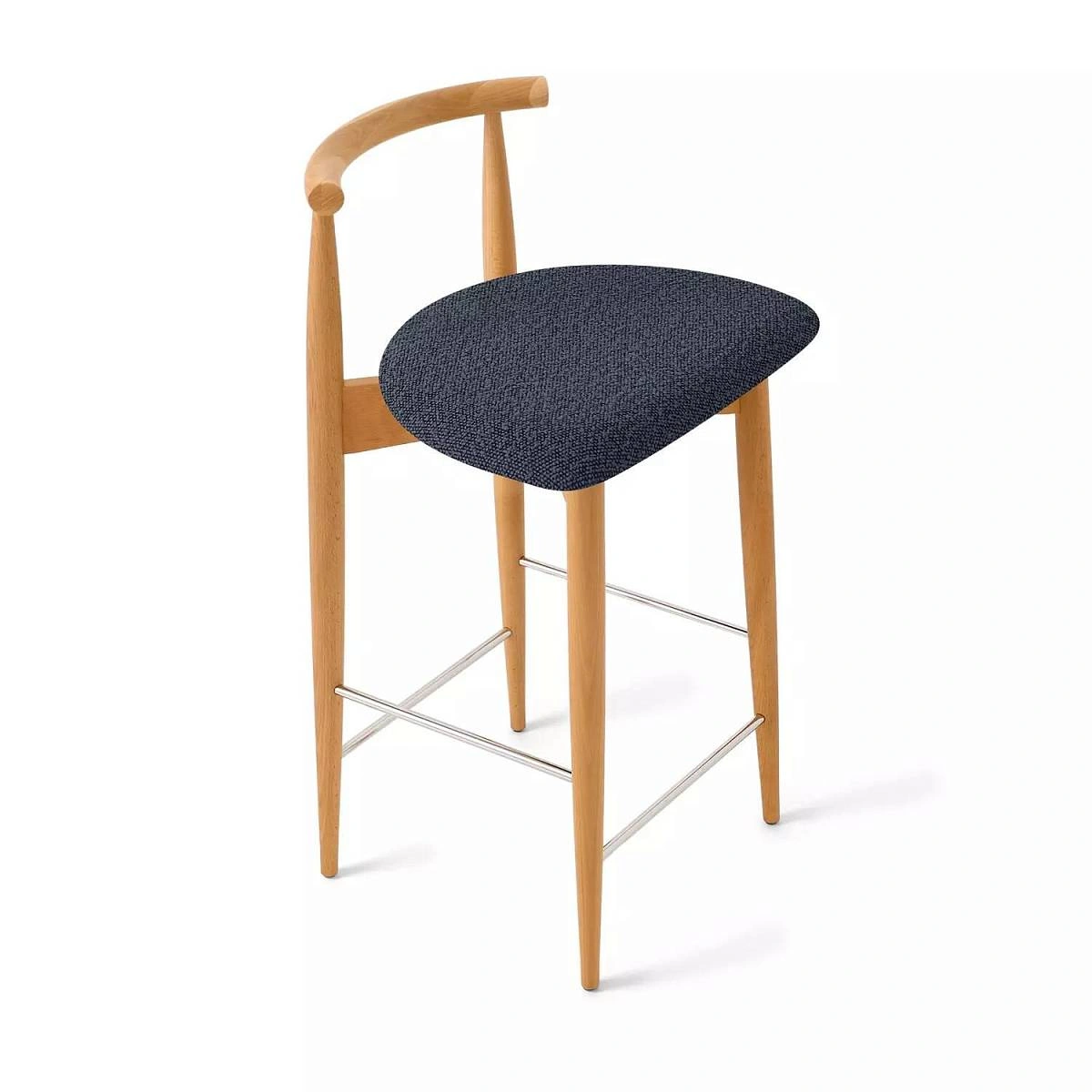 Стул полубарный Diana, бук натуральный, темно-серый изображение Стул полубарный Diana, бук натуральный, темно-серый фото