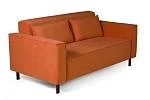 Club диван-кровать прямой, велюр Frost fox