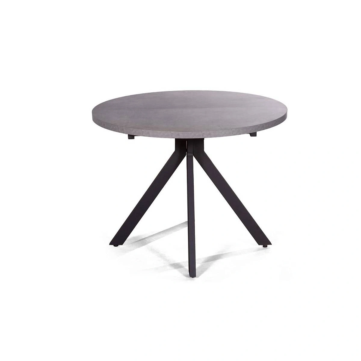 Стол круглый Corfu раздвижной  (100+40) камень темный изображение Стол круглый Corfu раздвижной  (100+40) камень темный фото