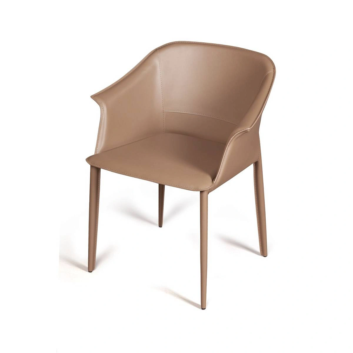 Стул с подлокотниками GIO, кожа хаки-тауп изображение Стул с подлокотниками GIO, кожа хаки-тауп фото