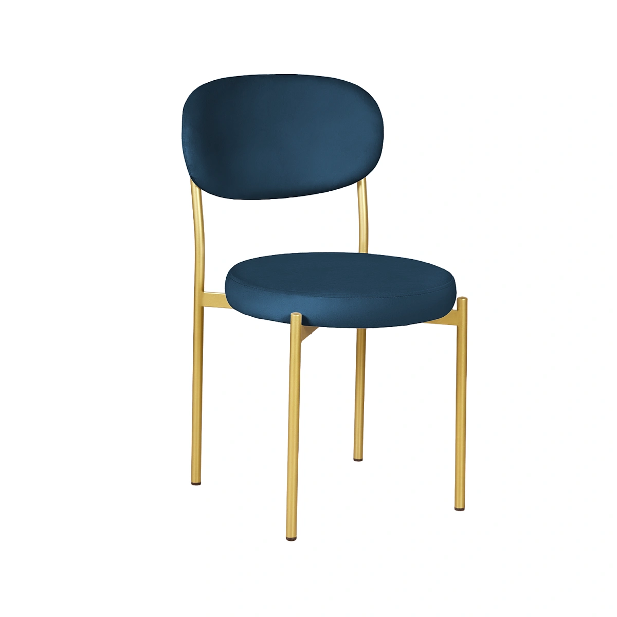 Стул Мейсон, комплект (2 шт), бархат синий 29 / опоры золото фото