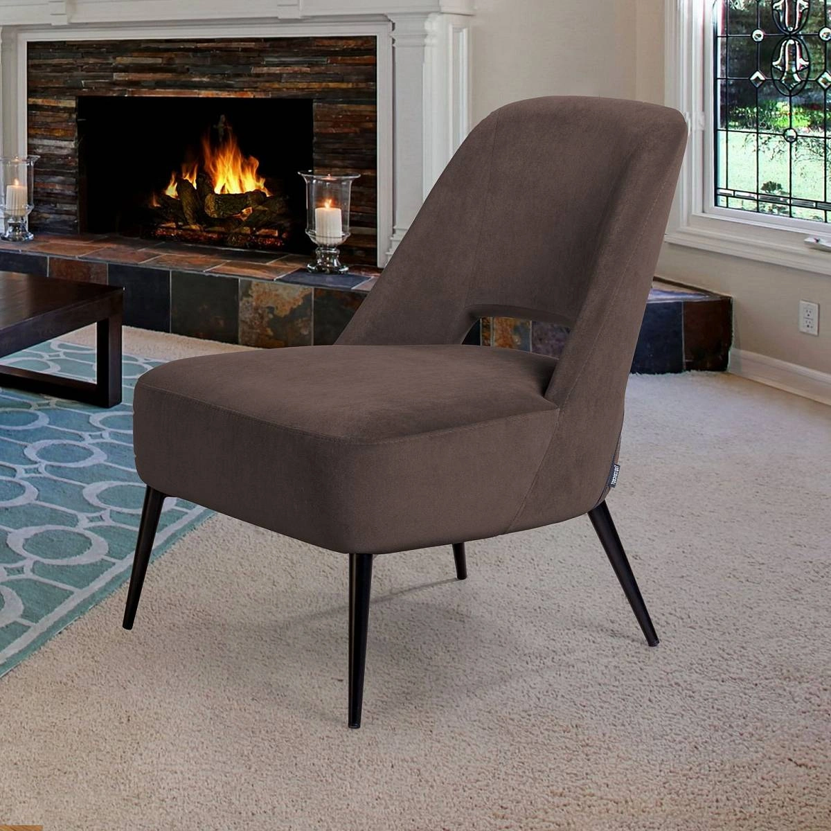 Кресло Dante, бархат антрацит 14 изображение Кресло Dante, бархат антрацит 14 фото