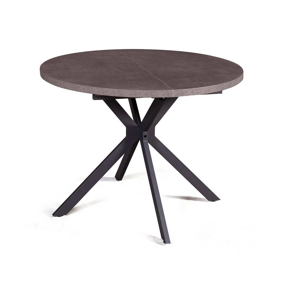 Стол круглый Vegas раздвижной (100+40) камень темный изображение Стол круглый Vegas раздвижной (100+40) камень темный фото