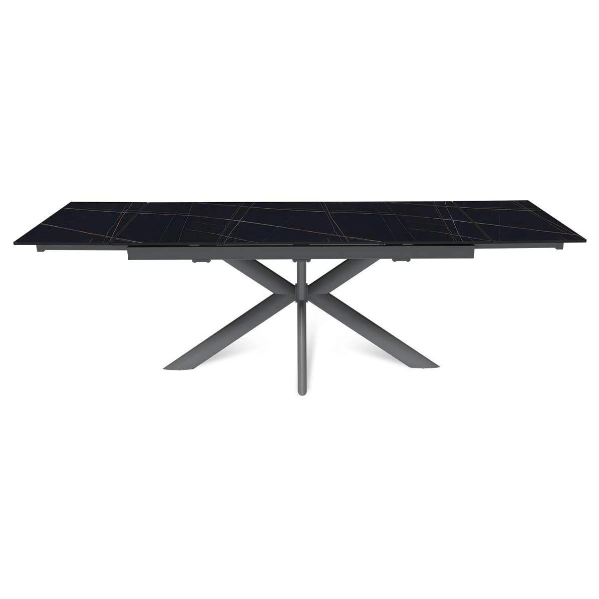 Стол раскладной Strong (160+40+40), керамика матовая Black Gold изображение Стол раскладной Strong (160+40+40), керамика матовая Black Gold фото