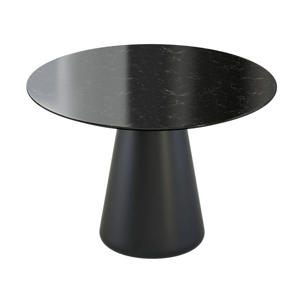 Стол круглый Ikon 100, керамика глянцевая, черная изображение Стол круглый Ikon 100, керамика глянцевая, черная фото