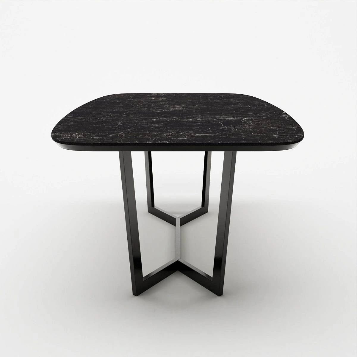 Стол овальный BENZ 180, керамика матовая, черная изображение Стол овальный BENZ 180, керамика матовая, черная фото