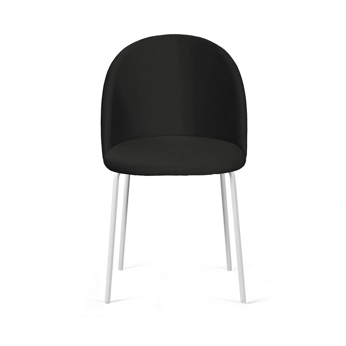 Стул Nord, комплект (2 шт), бархат антрацит 14 / опора белая фото