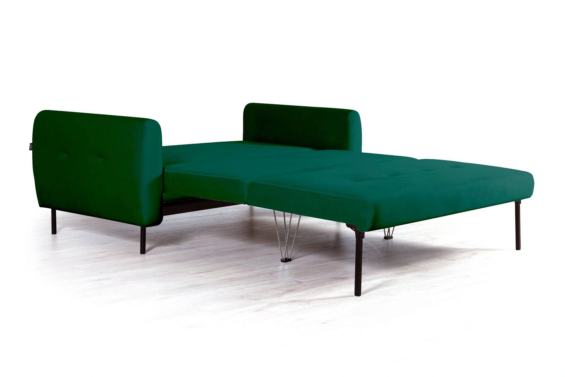 Siena диван-кровать прямой с подлокотниками, бархат зеленый 19 изображение Siena диван-кровать прямой с подлокотниками, бархат зеленый 19 фото