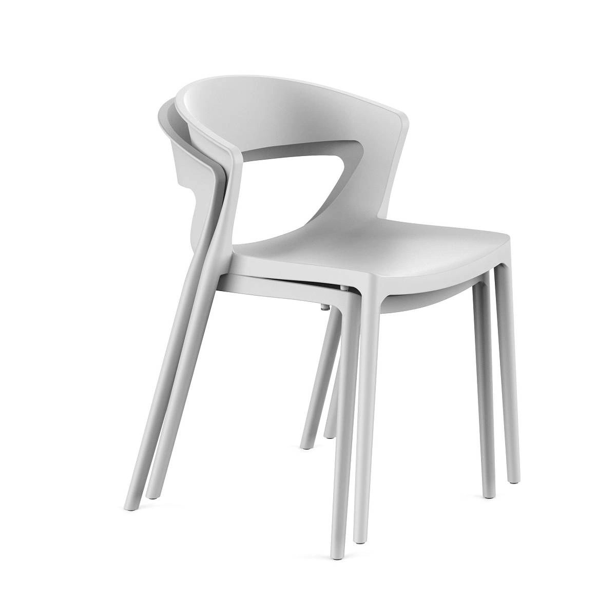 Стул LEXA, (комплект 4 шт), пластик светло-серый изображение Стул LEXA, (комплект 4 шт), пластик светло-серый фото