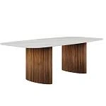 Стол овальный Denver 270, керамика матовая / две опоры