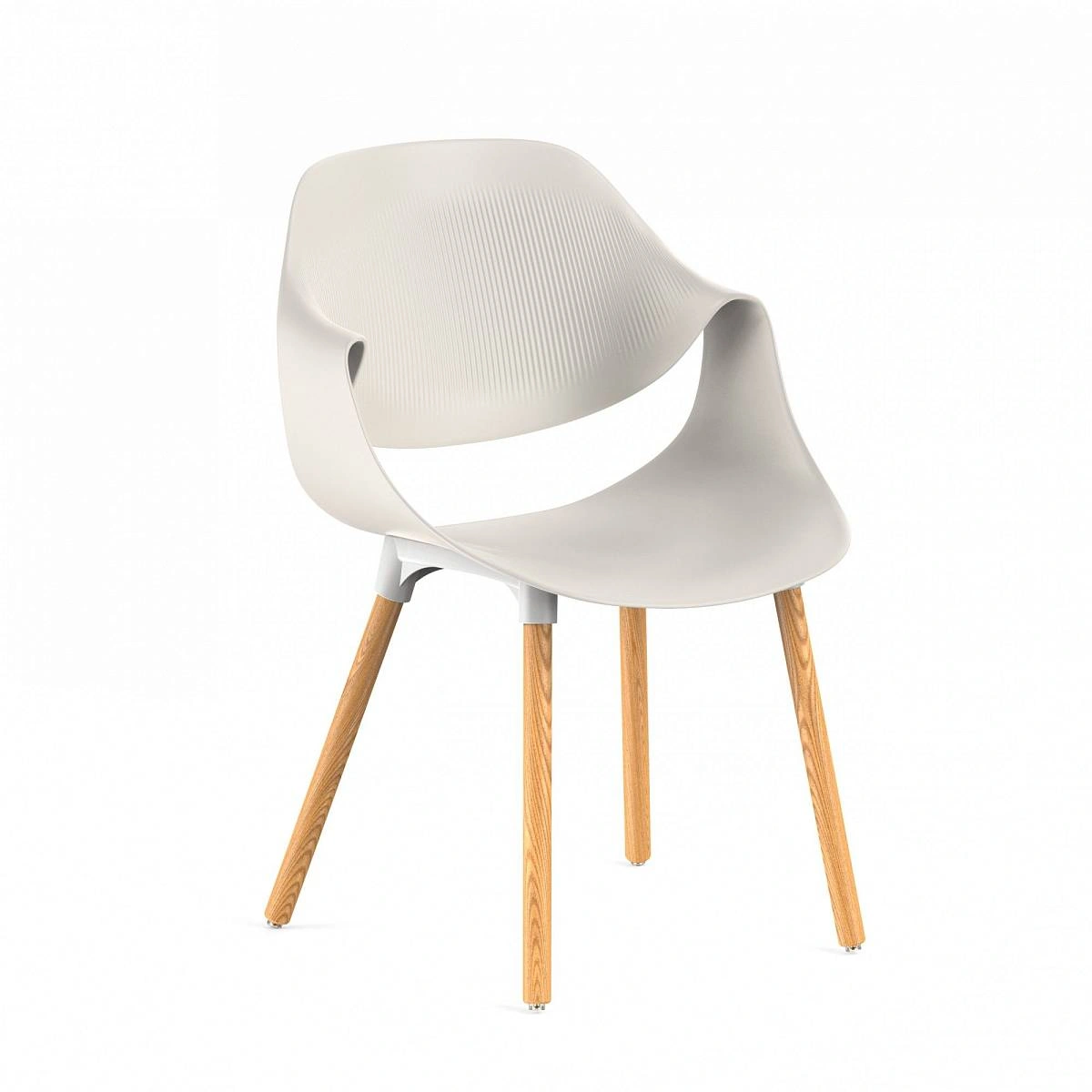 Стул Akella, (комплект 2 шт), пластик светло-бежевый / опоры дерево изображение Стул Akella, (комплект 2 шт), пластик светло-бежевый / опоры дерево фото